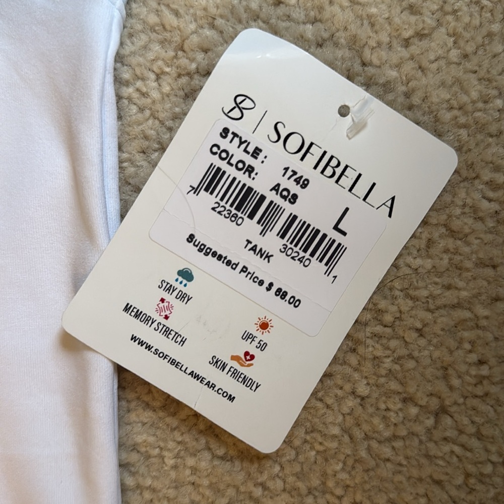 SOFIBELLA tennis/pickleball tank top - Size Medium/Large BNWT! - Picture 7 of 12